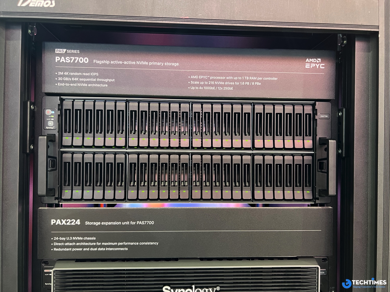 Synology PAS7700 Computex 2025 TechTimes 6 TechTimes.vn COMPUTEX 2025: Đánh giá nhanh dòng lưu trữ Synology Active-Active NVMe All-Flash PAS7700