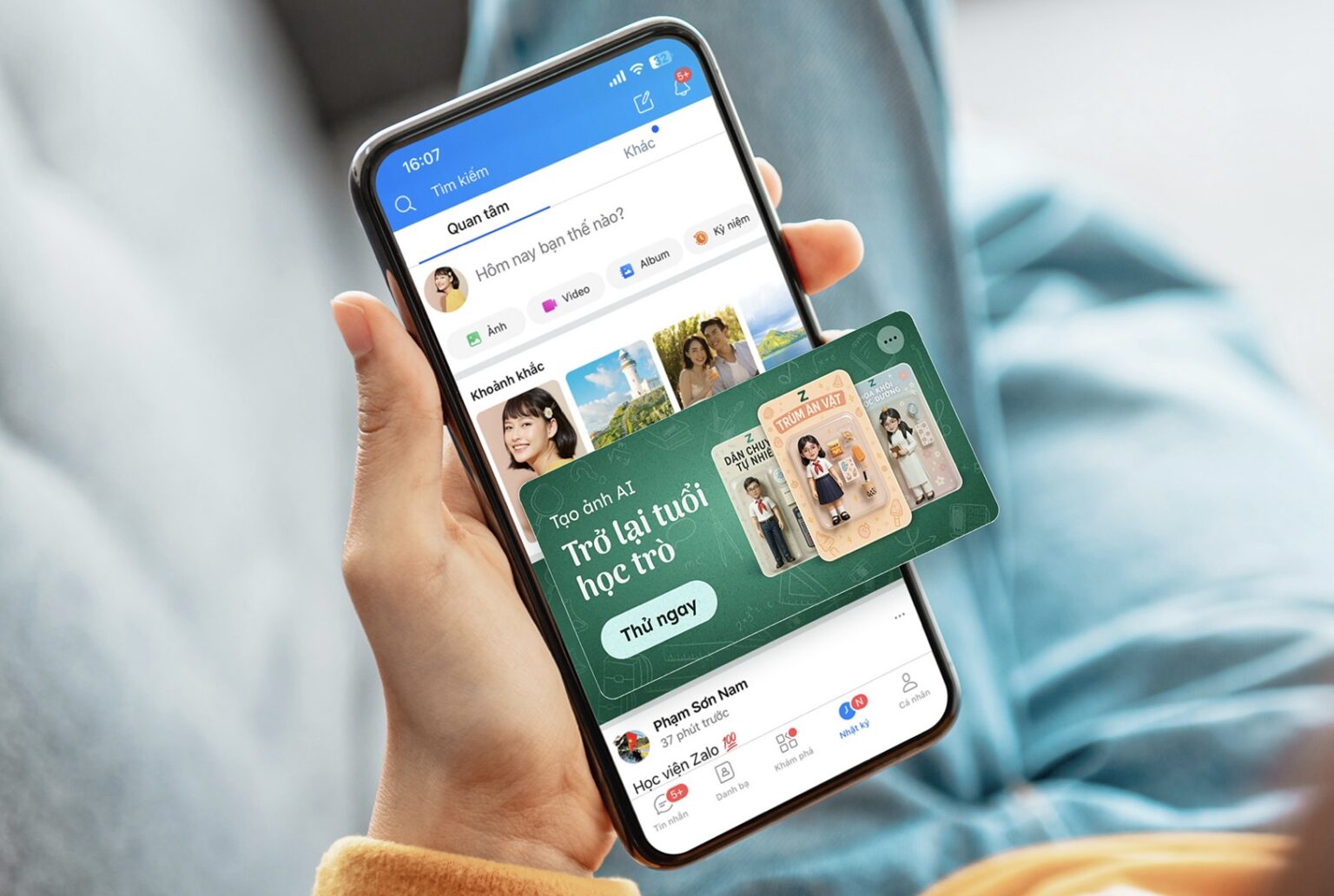 Zalo khơi gợi ký ức học trò qua chiến dịch AI “Trở lại tuổi học trò”