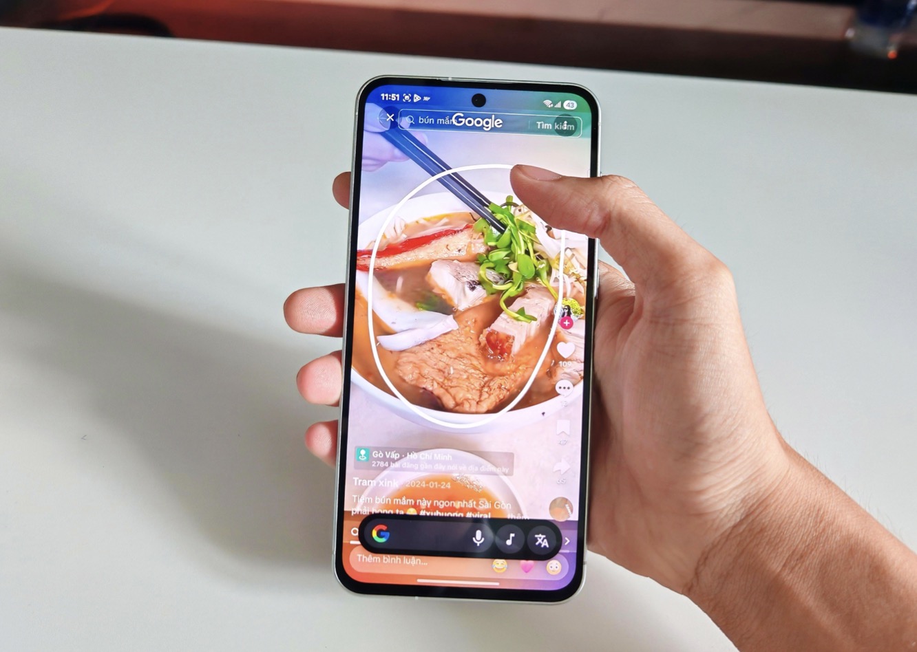 Circle to Search – Tìm Kiếm Món Ngon Dễ Như Trở Bàn Tay