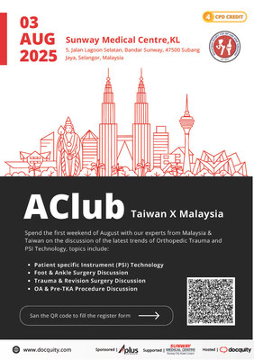 This image is a promotional poster for the AClub Taiwan X Malaysia event. (PRNewsfoto/A PLUS BIOTECHNOLOGY CORPORATION LIMITED)