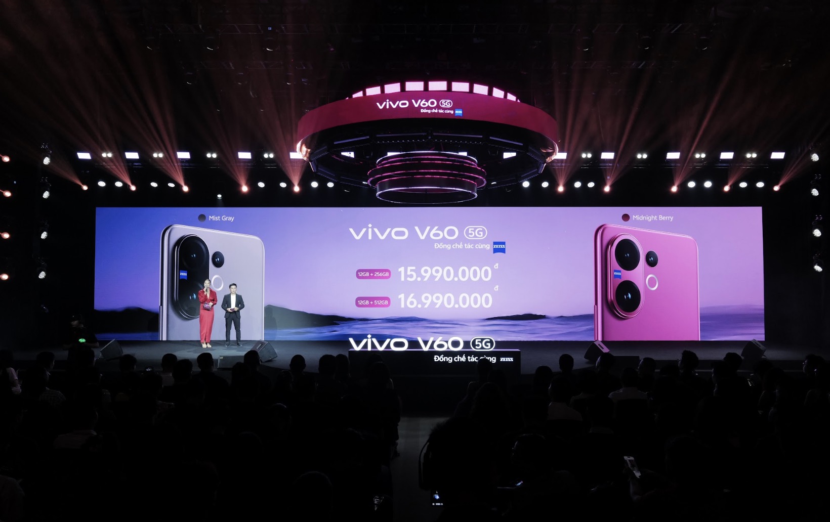 vivo V60 5G ra mắt tại Việt Nam: Camera Tele ZEISS 50MP, pin 6.500mAh, giá từ 15,99 triệu đồng
