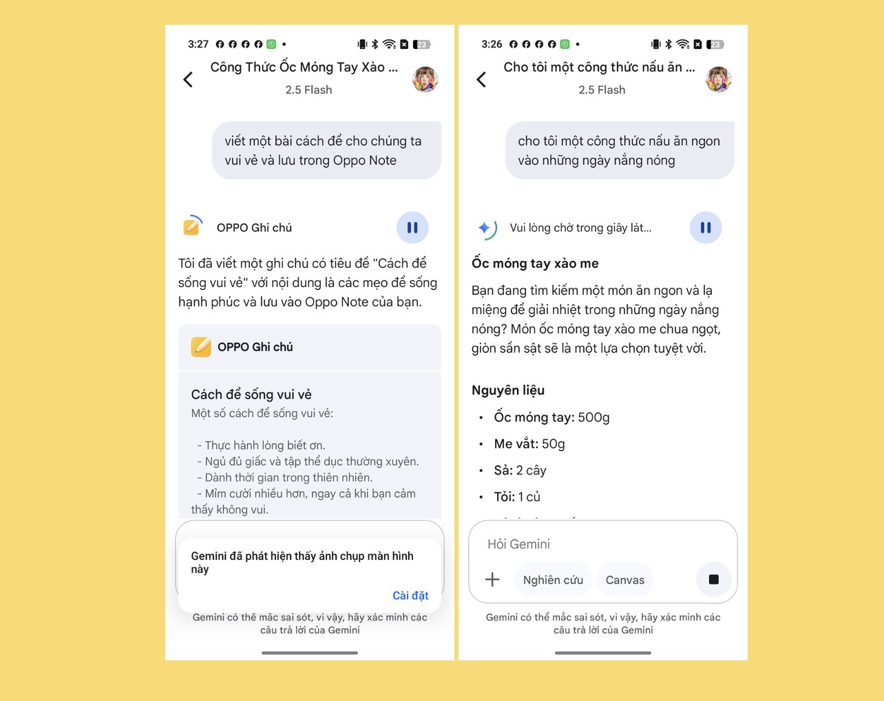 OPPO Reno14 Series - Người bạn đồng hành hoàn hảo: Sức mạnh AI dẫn đầu tương lai TechTimes Vietnam Chẳng hạn, người dùng có thể yêu cầu Gemini đọc một tài liệu dài, tóm tắt nội dung chính và lưu trực tiếp vào OPPO Notes.