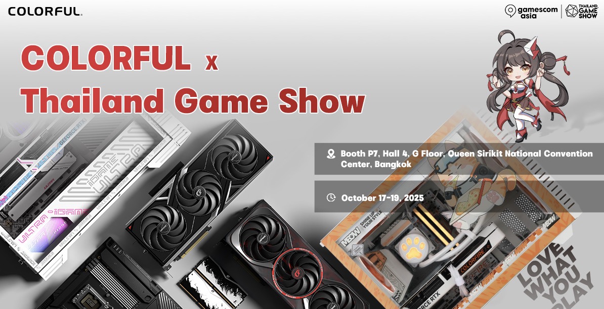COLORFUL mang dàn sản phẩm gaming đỉnh cao đến Gamescom Asia x Thailand Game Show 2025