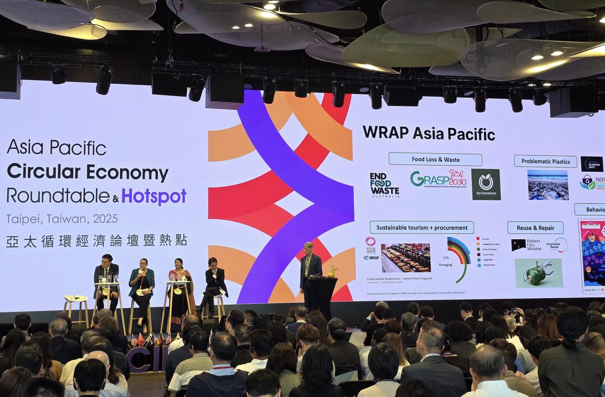 The “Circular Economy Roadmaps” session (9:30–10:40), moderated by Mike Van der Vijver, offered diverse perspectives.
