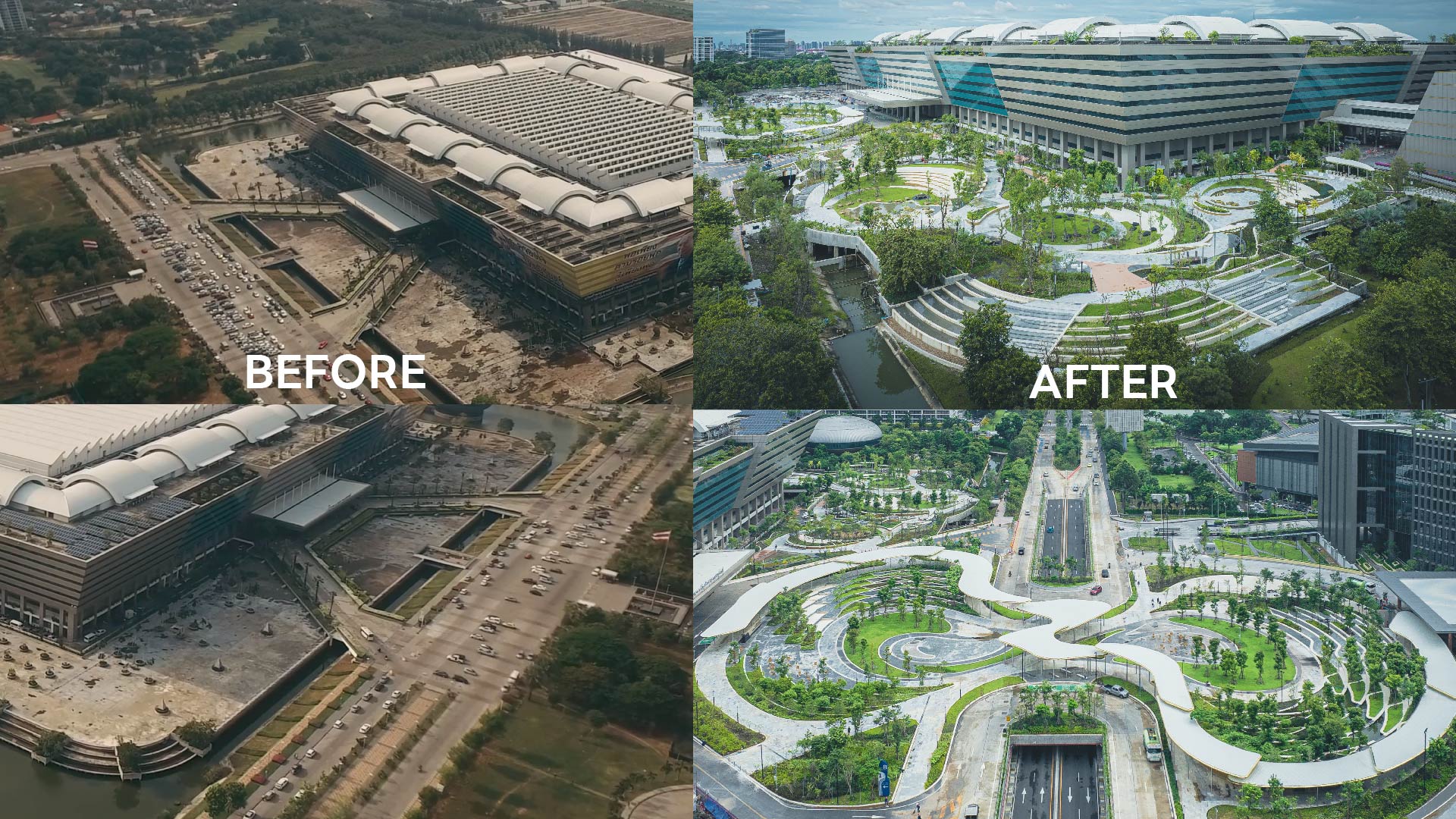 DAD khánh thành Thành phố Hành chính xanh của Thái Lan tại Khu phức hợp Hành chính Bangkok TechTimes Vietnam Before-and-after comparison of Government Complex Bangkok after its green redevelopment