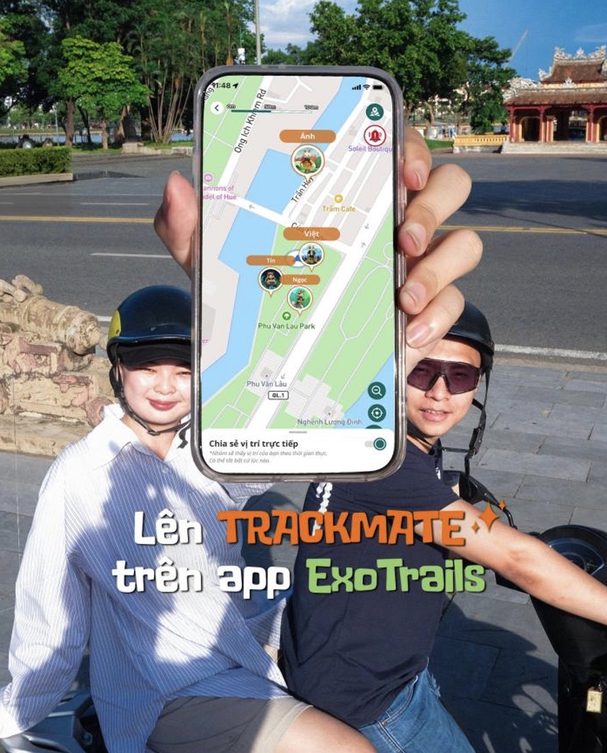 TrackMate là tính năng chia sẻ vị trí theo thời gian thực cho nhóm, hiển thị mọi thành viên trên cùng bản đồ. TrackMate bao gồm hai tính năng chính: Track và Challenge.