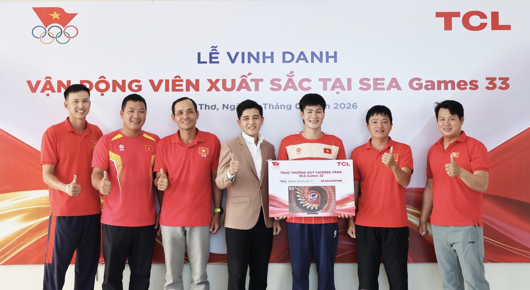 TCL đồng hành cùng những khoảnh khắc tự hào của thể thao Việt Nam tại SEA Games 33