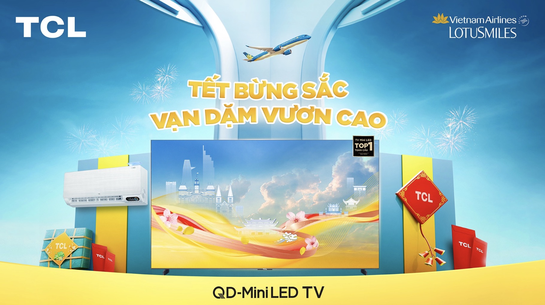 TCL và Vietnam Airlines hợp tác mang đến mùa Tết trọn vẹn, kết nối hành trình và không gian sống