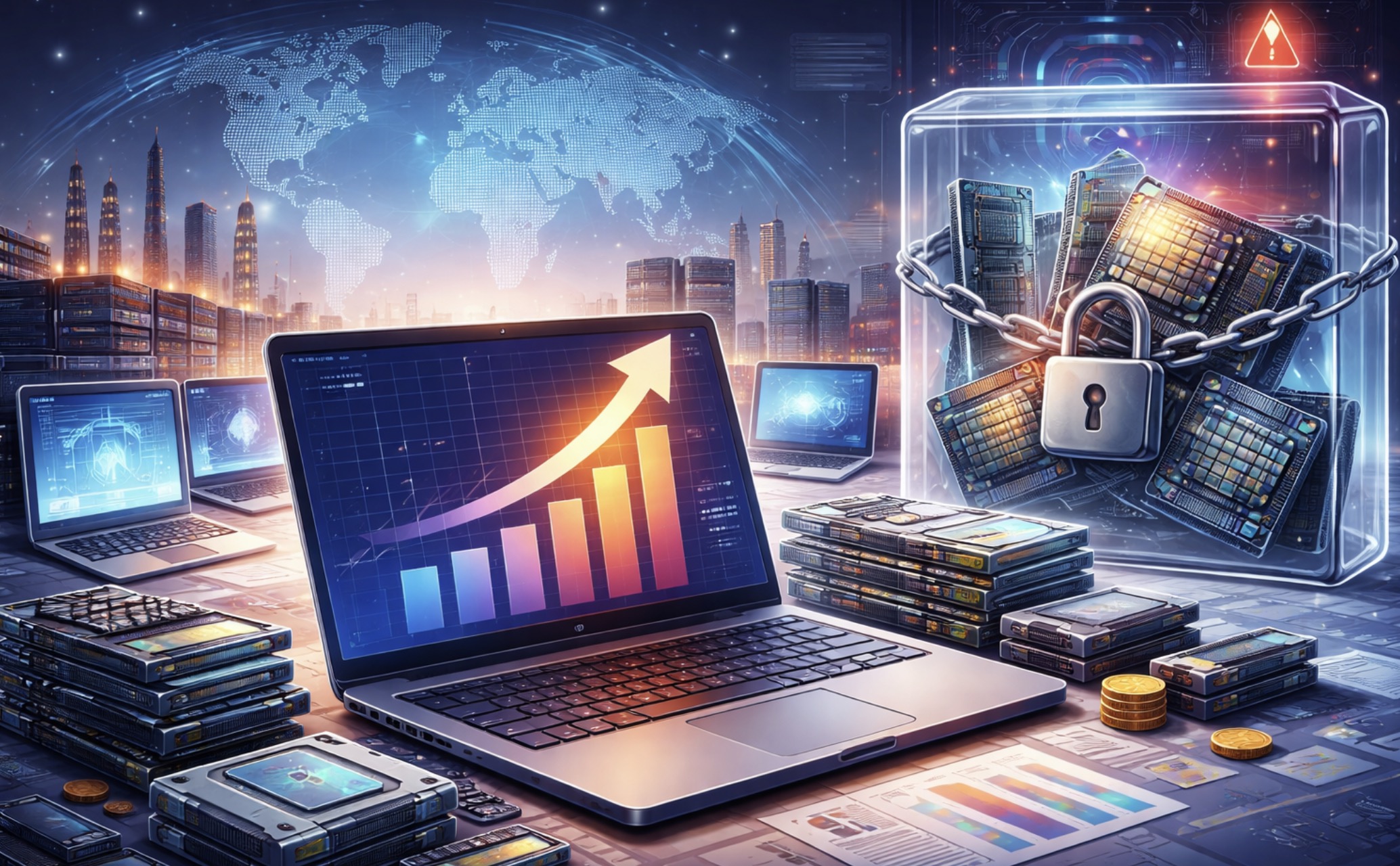 Omdia: Thị trường PC toàn cầu tăng mạnh năm 2025, nhưng nguồn cung bộ nhớ và lưu trữ phủ bóng 2026