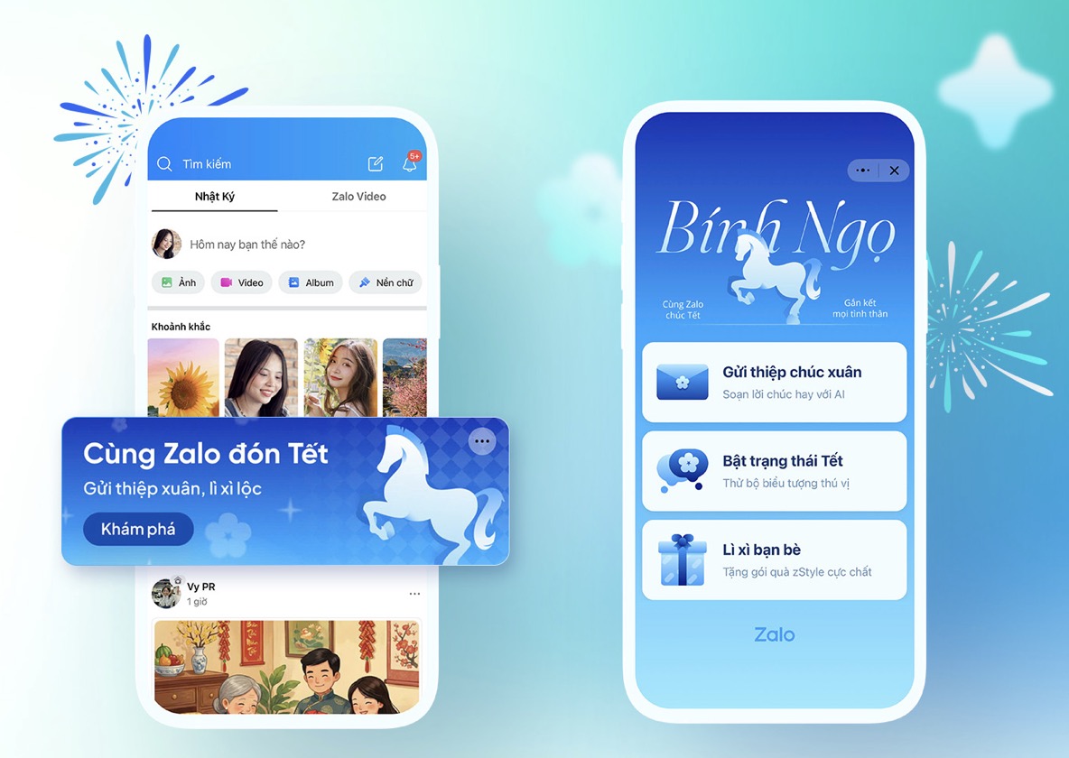Zalo ra mắt chiến dịch Tết Bính Ngọ 2026 với loạt hoạt động tương tác và Thiệp AI