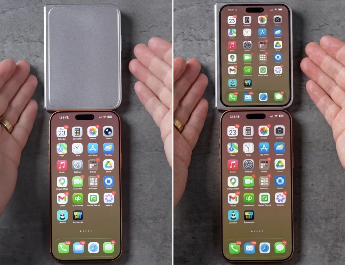 Rò rỉ thiết kế iPhone gập của Apple: mỏng hơn dự đoán, camera “đục lỗ” lần đầu xuất hiện