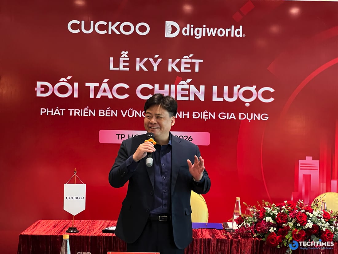 Ông Park Jung Sun - Tổng Giám đốc Cuckoo Vina phát biểu tại sự kiện.