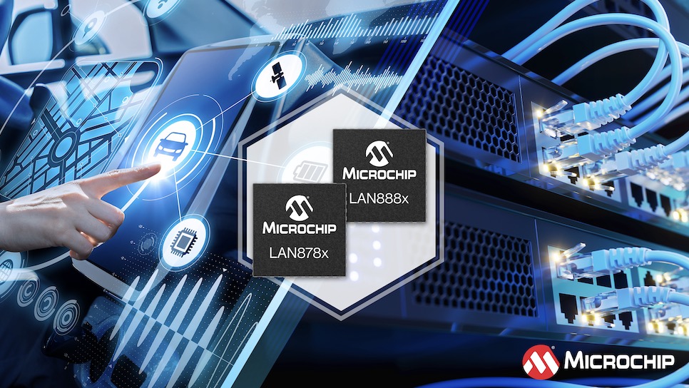 Microchip ra mắt bộ PHY Ethernet một cặp dây mới cho ô tô và công nghiệp, tích hợp MACsec và TSN