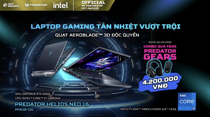 Chương trình ưu đãi mở bán Predator Helios Neo 16