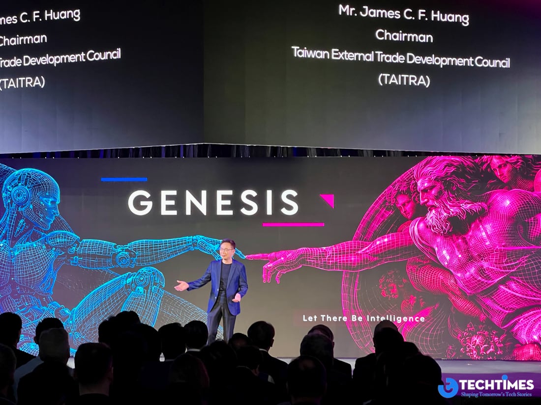 COMPUTEX 2026 chính thức mở màn, chủ đề 'AI Together', quy tụ 1.500 doanh nghiệp công nghệ toàn cầu TechTimes Vietnam James Huang – Chủ tịch Hiệp hội Phát triển Ngoại thương Đài Loan (TAITRA) phát biểu khai mạc sự kiện.