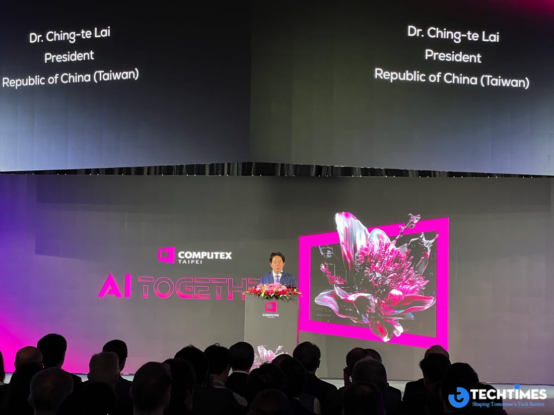 COMPUTEX 2026 chính thức mở màn, chủ đề 'AI Together', quy tụ 1.500 doanh nghiệp công nghệ toàn cầu TechTimes Vietnam Tổng thống Đài Loan - ông Lại Thanh Đức phát biểu chào mừng sự kiện.