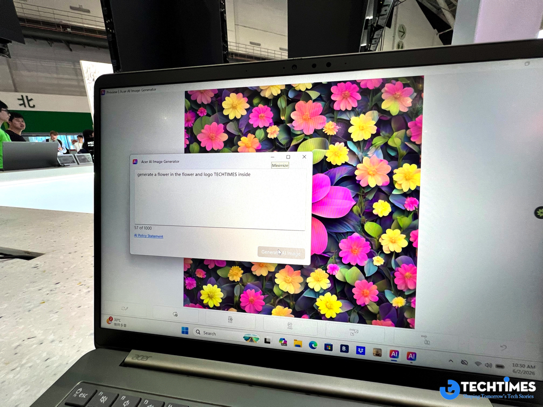Tính năng tạo ảnh bằng 'prompt' đơn giản Acer AI Image Generator khá thông minh và hiệu quả.