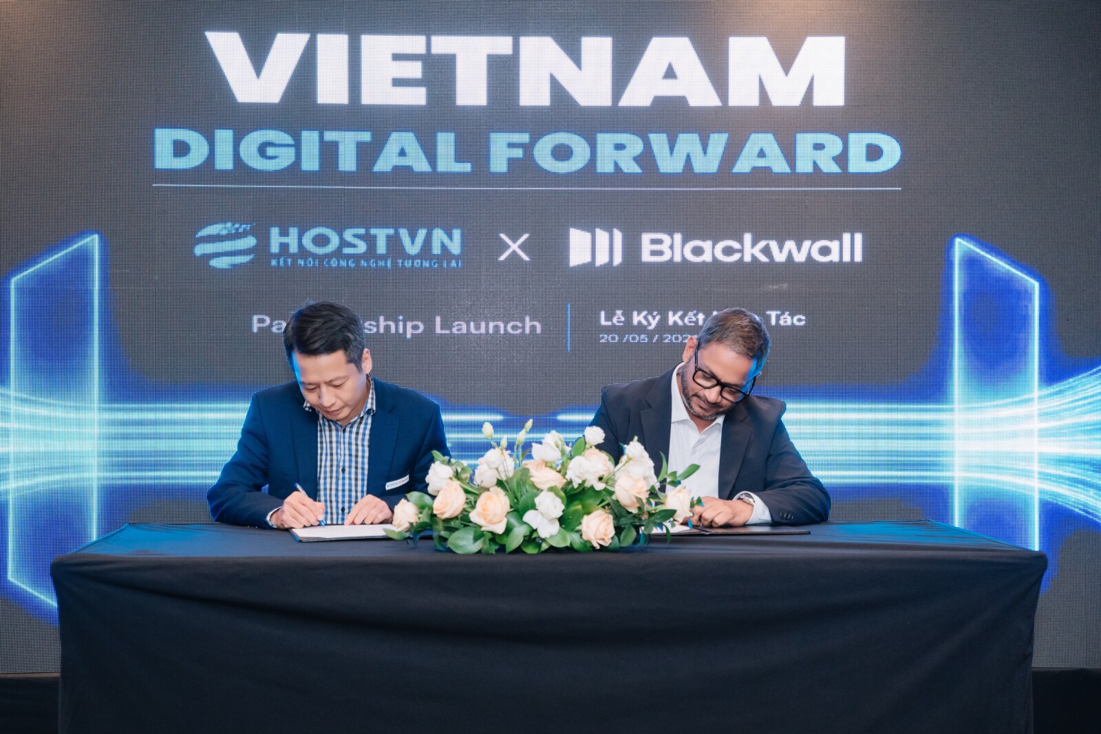 Thông qua việc hợp tác với HostVN, Blackwall chính thức thâm nhập thị trường Đông Nam Á TechTimes Vietnam Mr. Madan Rai (Blackwall) and Mr. Vuong Duy Nam(HostVN) sign the MOU formalising Blackwall's first publicly announced Southeast Asia partnership, bringing enterprise-grade web traffic protection to Vietnam's digital business community.