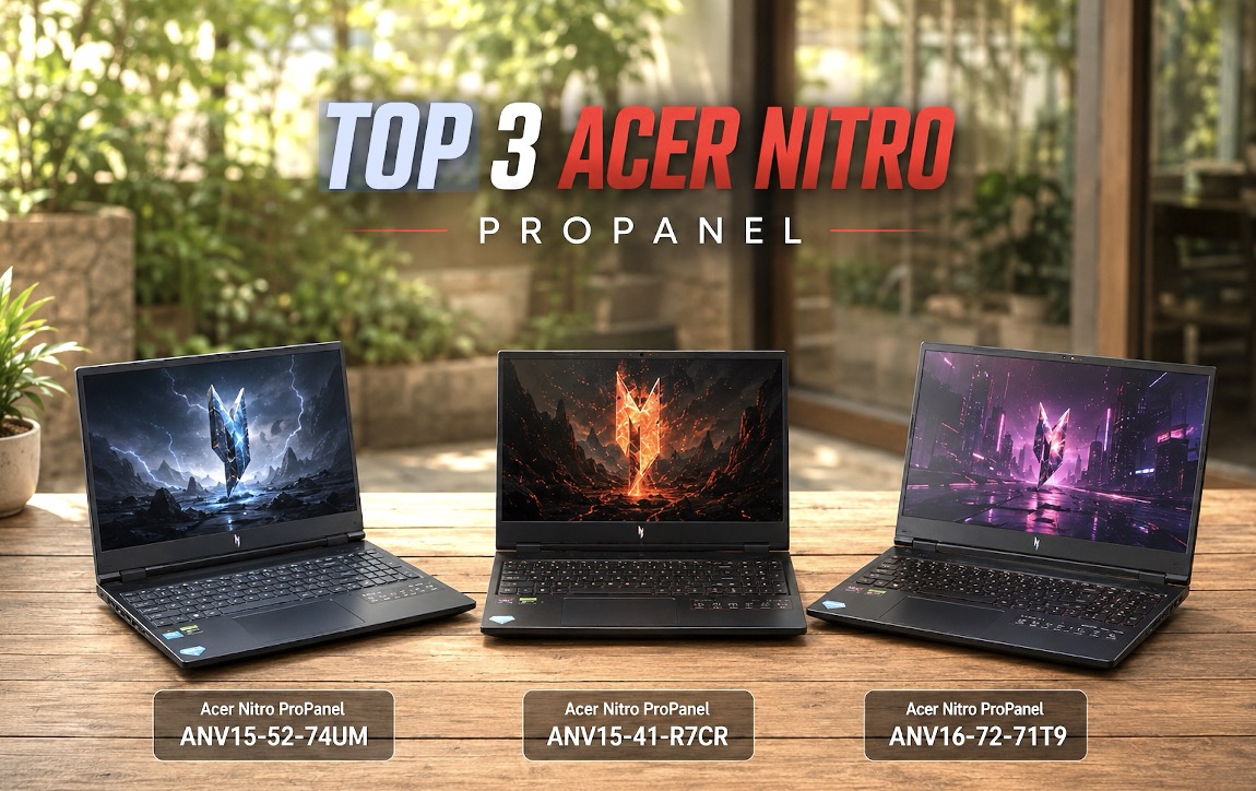 Top 3 laptop Acer Nitro ProPanel đáng mua năm 2026: Chọn cấu hình cân bằng, hiệu năng cao hay tối ưu chi phí? TechTimes Vietnam Top 3 laptop Acer Nitro ProPanel đáng mua năm 2026: Chọn cấu hình cân bằng, hiệu năng cao hay tối ưu chi phí?