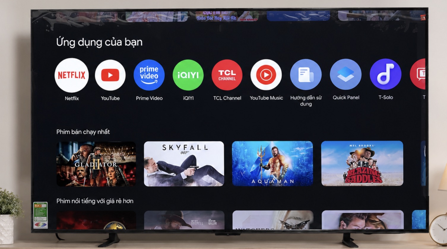 Mở hộp, lắp đặt và thiết lập TCL QD-Mini LED 65A400M: Chiếc TV là điểm nhấn nội thất hiện đại TechTimes Vietnam Sau khi hoàn tất thiết lập cơ bản, việc cài đặt các ứng dụng quen thuộc diễn ra rất nhanh chóng. Kho ứng dụng Google Play trên TV cung cấp hầu hết những nền tảng phổ biến hiện nay, từ xem phim, truyền hình trực tuyến cho tới nghe nhạc và giải trí gia đình. Người dùng gần như không gặp bất kỳ rào cản nào trong việc xây dựng hệ sinh thái nội dung cá nhân.