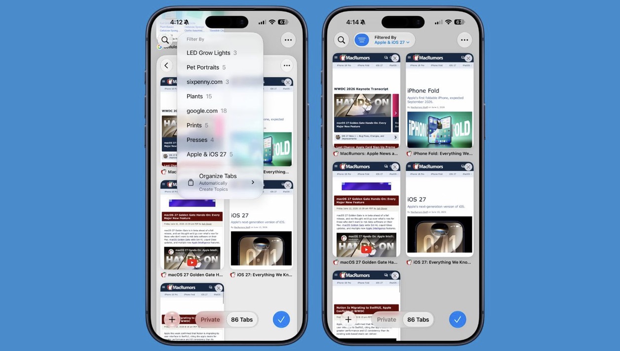Safari trên iOS 27 được nâng cấp mạnh: Tự sắp xếp tab, tạo Extension bằng trí tuệ nhân tạo AI TechTimes Vietnam Safari trên iOS 27 được nâng cấp mạnh: Tự sắp xếp tab, tạo Extension bằng trí tuệ nhân tạo AI