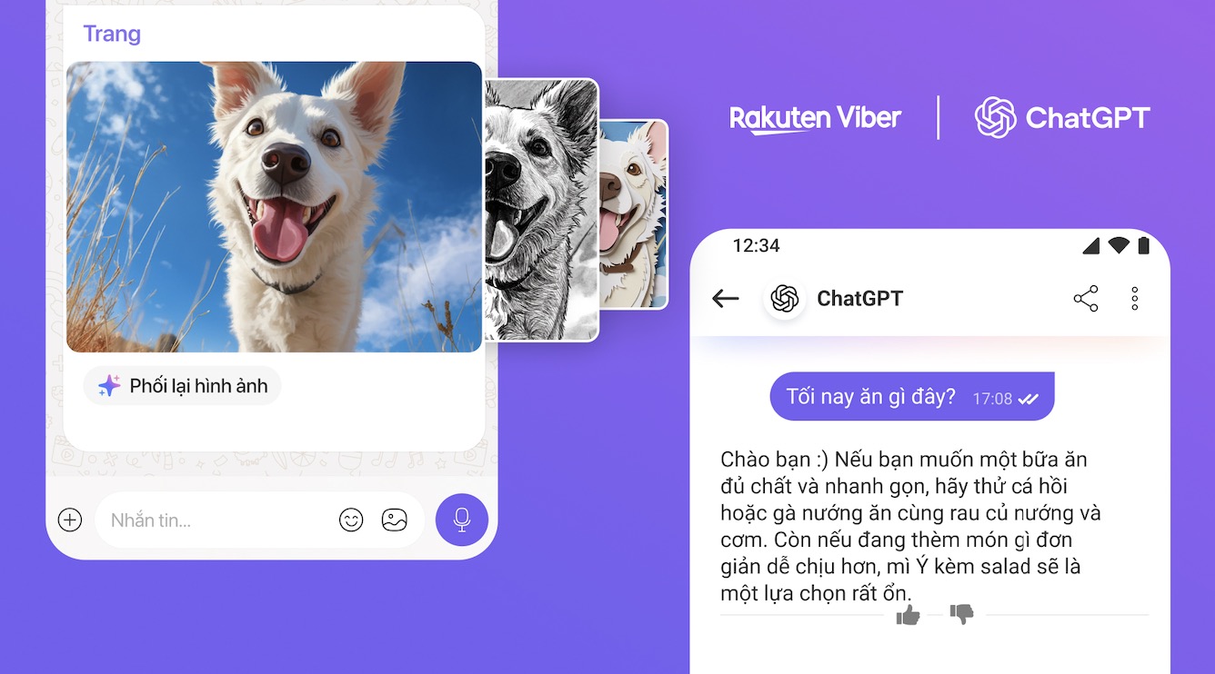 Rakuten Viber tích hợp ChatGPT, mang trợ lý trí tuệ nhân tạo AI trực tiếp vào ứng dụng nhắn tin