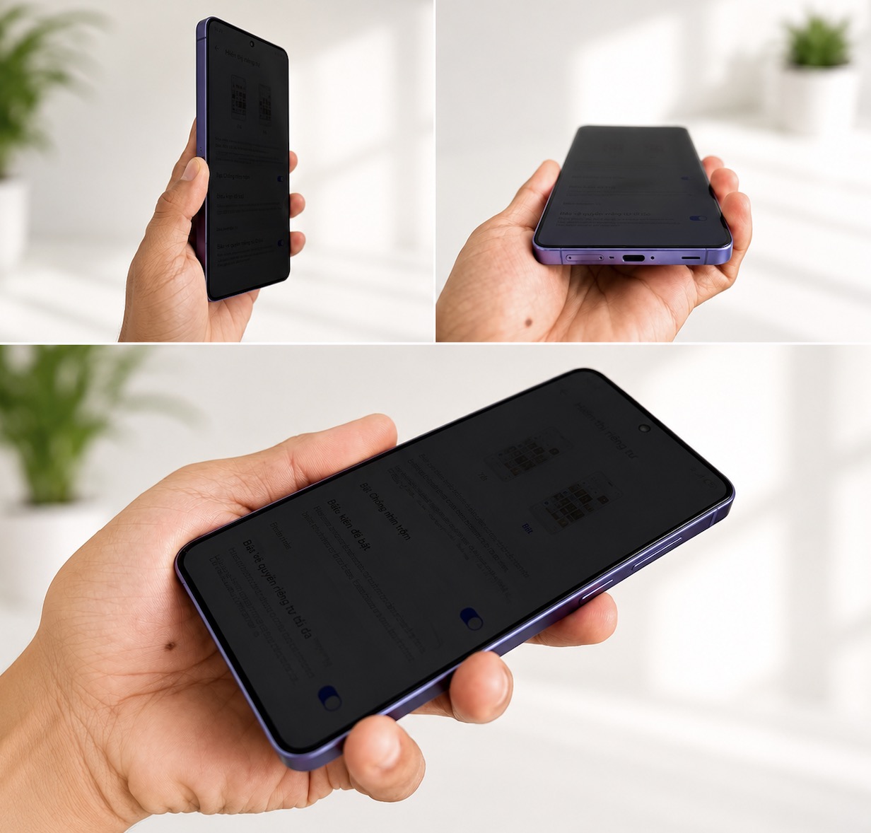 Sau khi kích hoạt Privacy Display, ngoại trừ người sử dụng thì các góc nhìn khác đều không thấy nội dung trên màn hình.