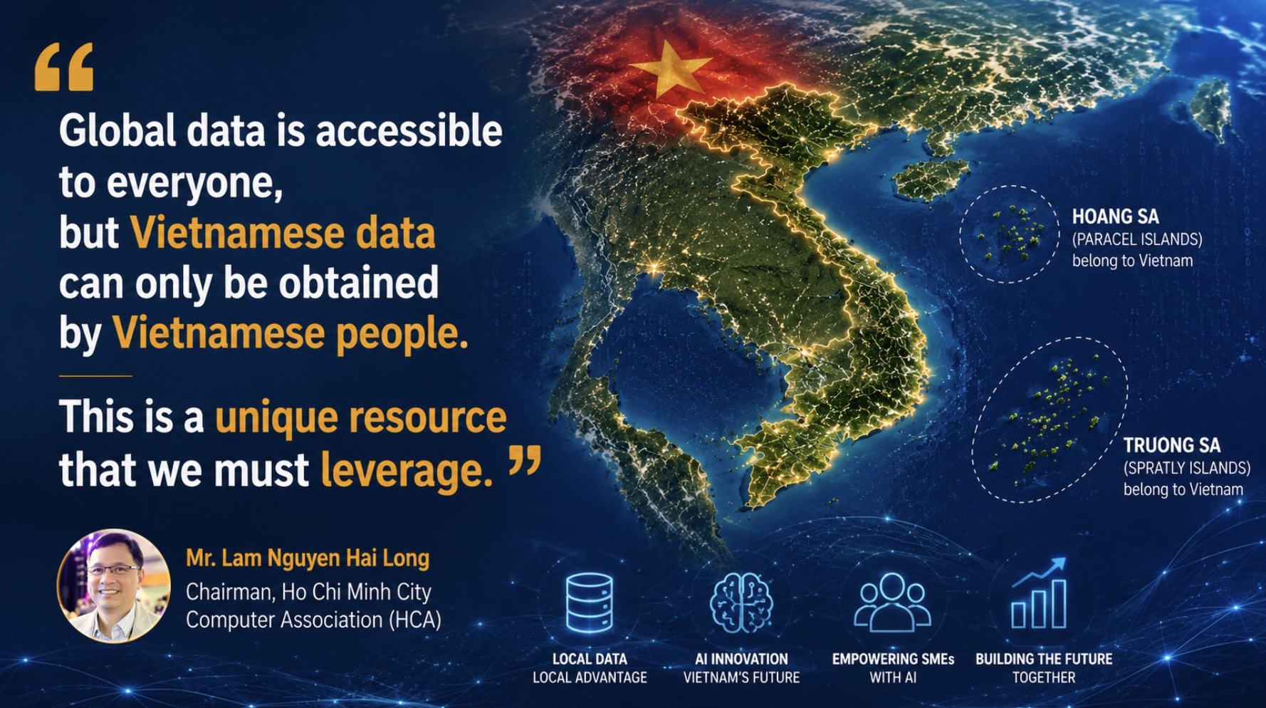 HCA Chairman at COMPUTEX 2026: Vietnam’s Competitive Edge in AI Lies in Local Data TechTimes Vietnam “Global datasets are accessible to everyone. But Vietnamese data belongs to Vietnam. That is a unique resource that we must learn how to leverage,” he emphasized.