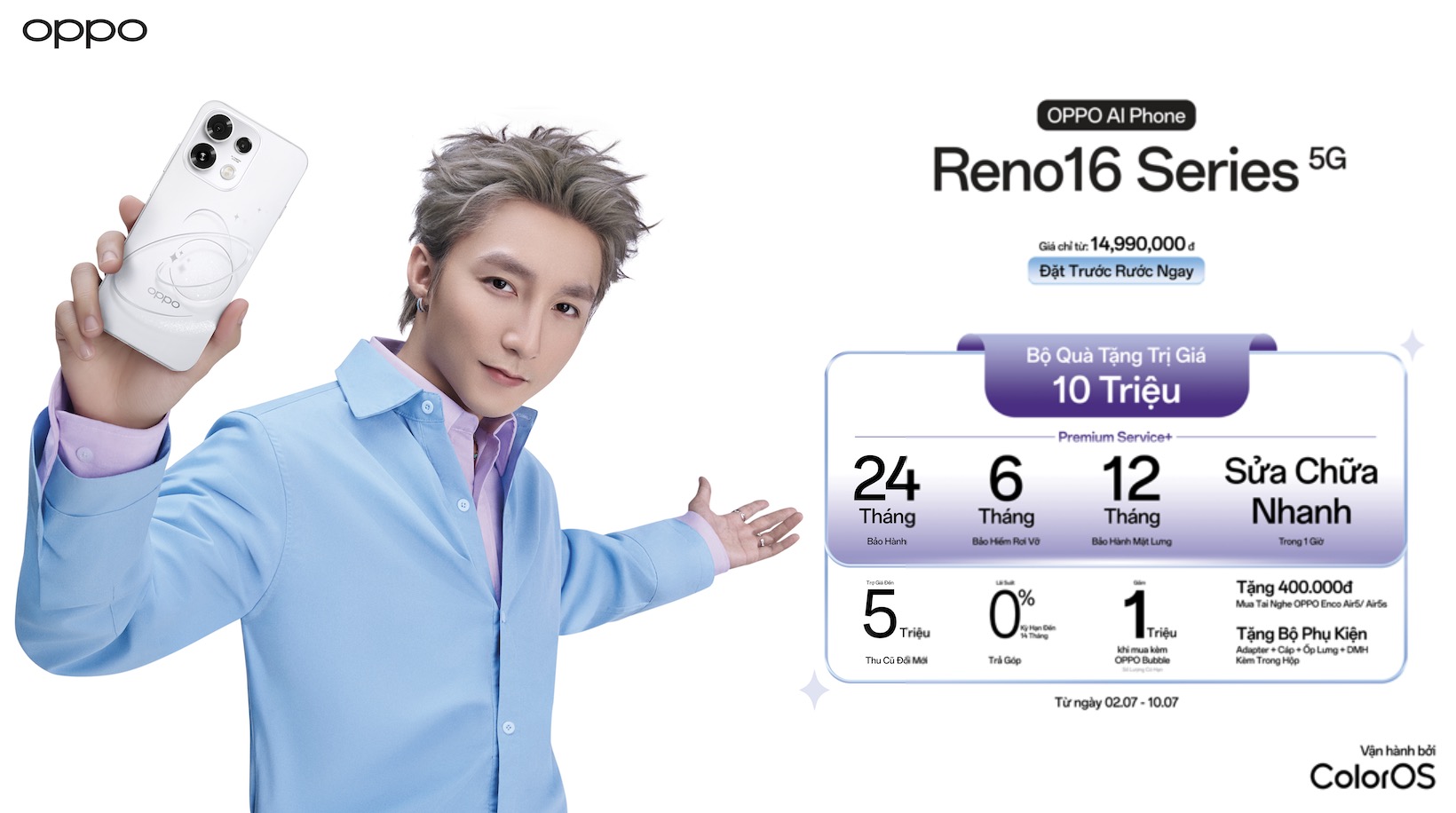 OPPO Reno16 Series 5G ra mắt tại Việt Nam, tập trung AI, camera và thiết kế mới, giá từ 14,99 triệu đồng TechTimes Vietnam OPPO Reno16 Series 5G ra mắt tại Việt Nam, tập trung AI, camera và thiết kế mới, giá từ 14,99 triệu đồng