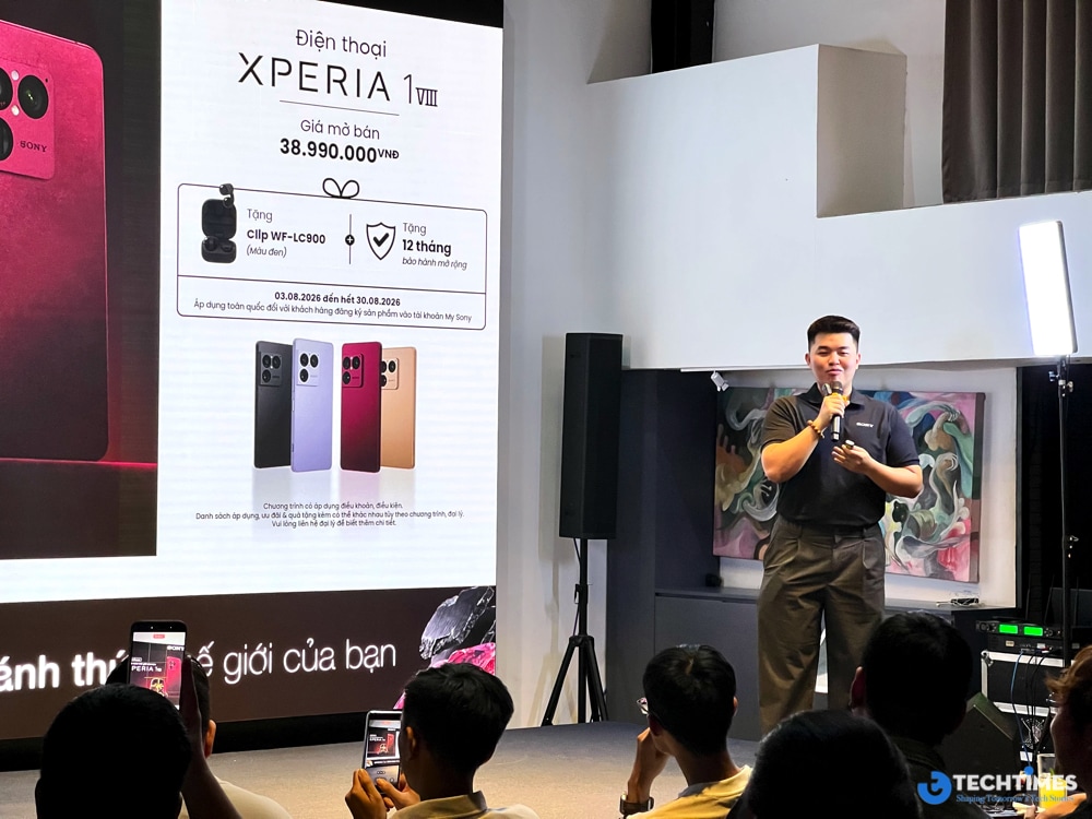Sony Xperia 1 VIII ra mắt tại Việt Nam, đưa AI vào trải nghiệm nhiếp ảnh, giá gần 39 triệu đồng TechTimes Vietnam Sony Xperia 1 VIII ra mắt tại Việt Nam, đưa AI vào trải nghiệm nhiếp ảnh, giá gần 39 triệu đồng