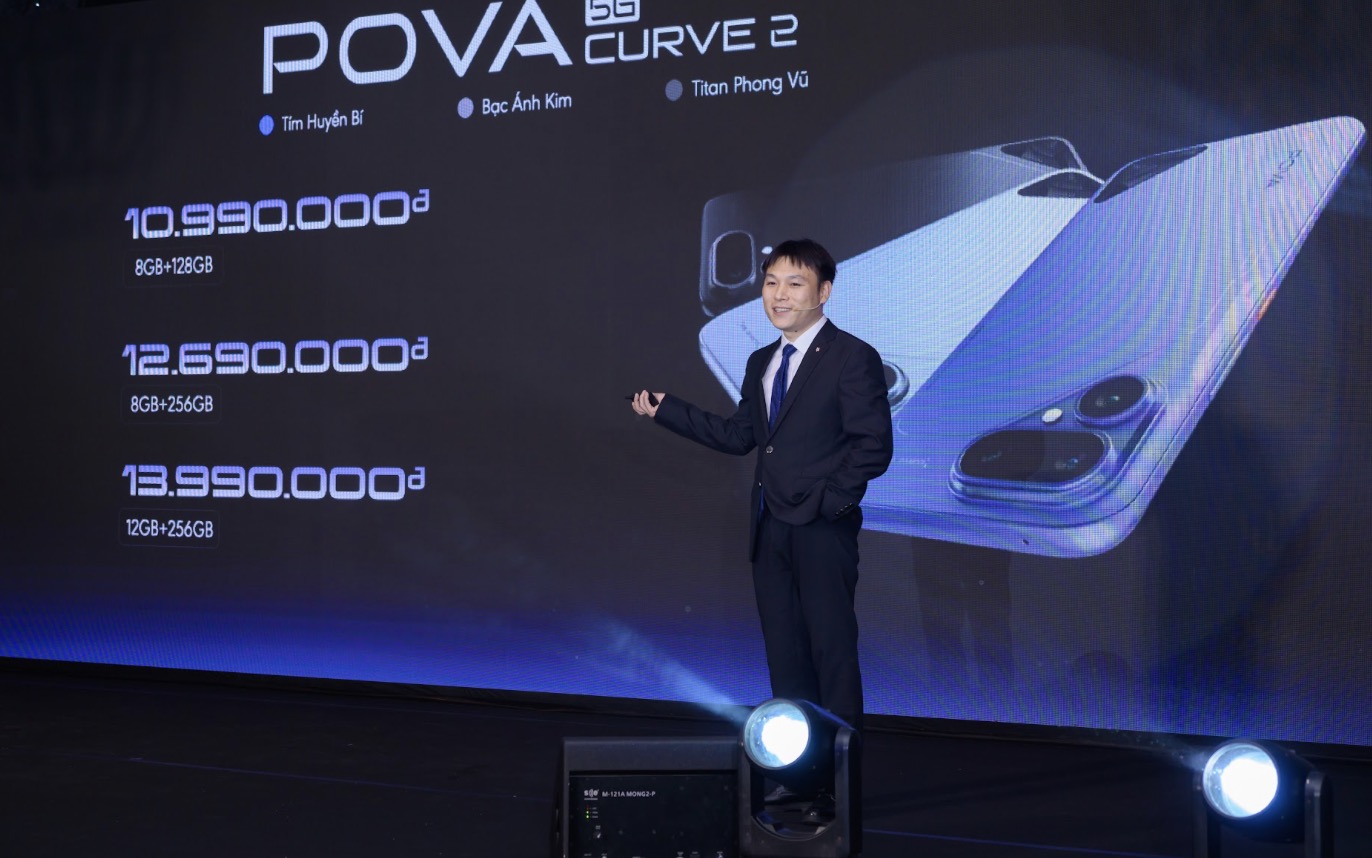 TECNO ra mắt POVA Curve 2 5G tại Việt Nam, sở hữu pin 8.000 mAh trong thân máy mỏng 7,42 mm TechTimes Vietnam TECNO ra mắt POVA Curve 2 5G tại Việt Nam, sở hữu pin 8.000 mAh trong thân máy mỏng 7,42 mm