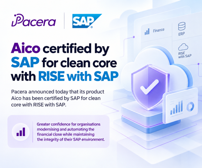Aico by Pacera Achieves SAP®-certified for Clean Core with RISE with SAP Pacera announced today that its product Aico has been certified by SAP for clean core with RISE with SAP