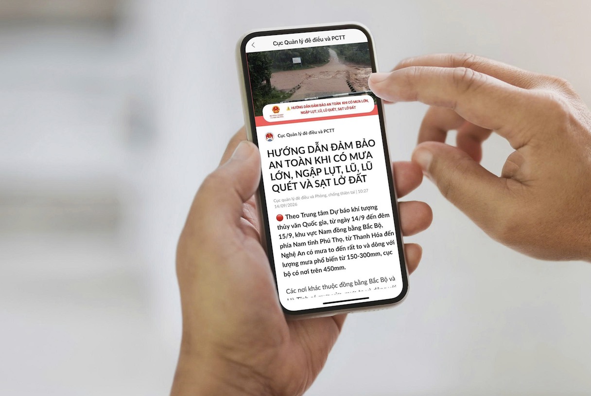 56,1 triệu tin nhắn cảnh báo thiên tai được gửi đến người dân qua Zalo TechTimes Vietnam 56,1 triệu tin nhắn cảnh báo thiên tai được gửi đến người dân qua Zalo