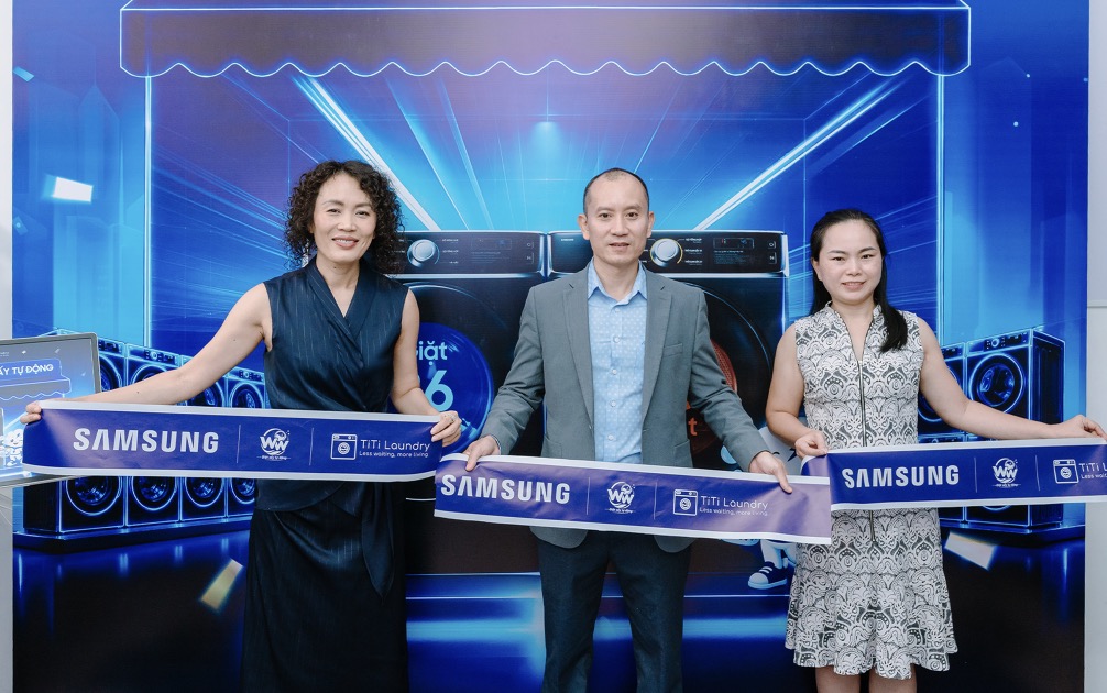 Samsung đưa mô hình giặt sấy tự phục vụ 24/7 vào vận hành thực tế tại TiTi Laundry TechTimes Vietnam Samsung đưa mô hình giặt sấy tự phục vụ 24/7 vào vận hành thực tế tại TiTi Laundry