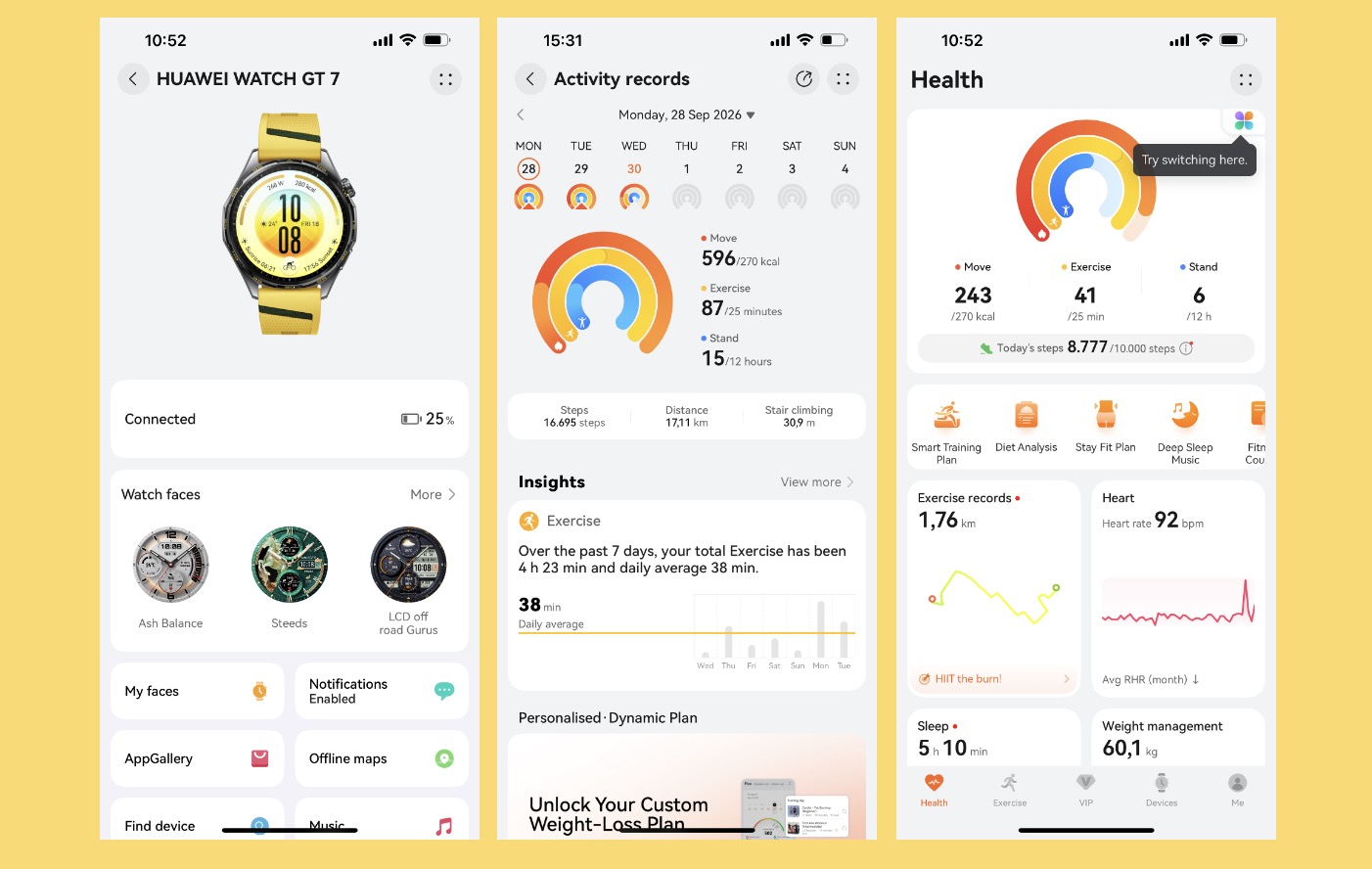 HUAWEI WATCH GT 7 theo dõi sức khỏe