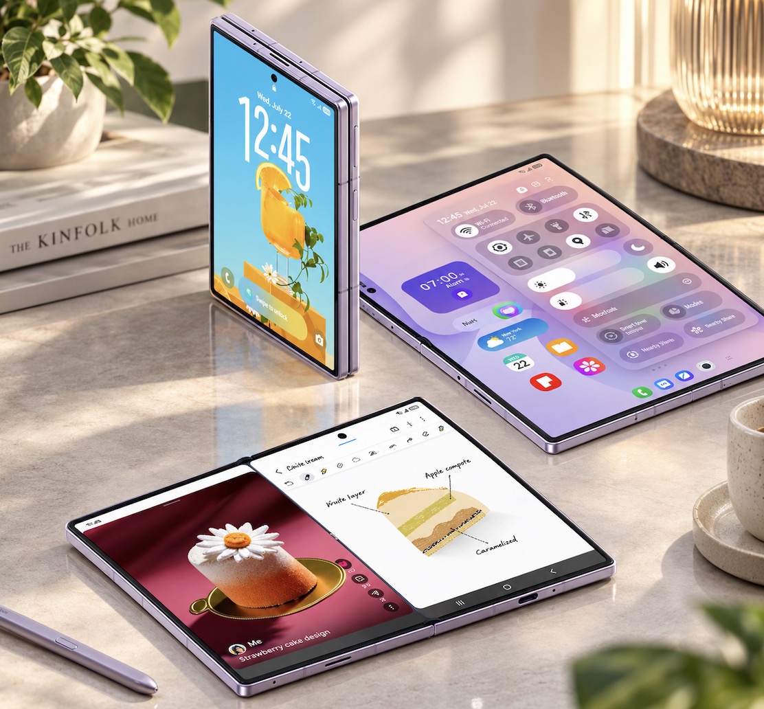 Hãy hình dung một phóng viên đang làm việc trên Galaxy Z Fold.