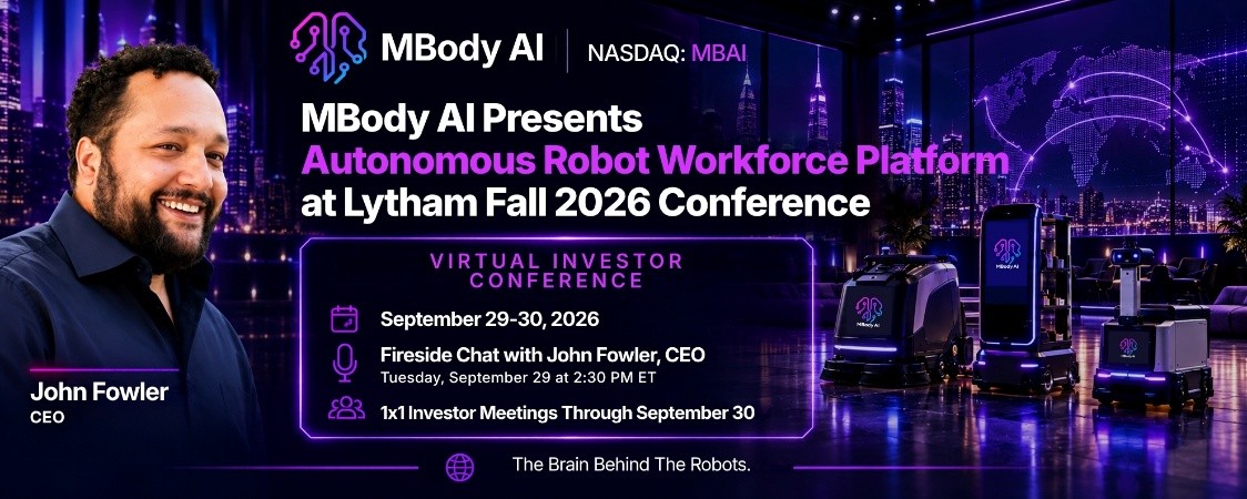 MBody AI Presents AI Robot Workforce Platform at Lytham Fall 2026 Conference MBody AI Presents AI Robot Workforce Platform at Lytham Fall 2026 Conference