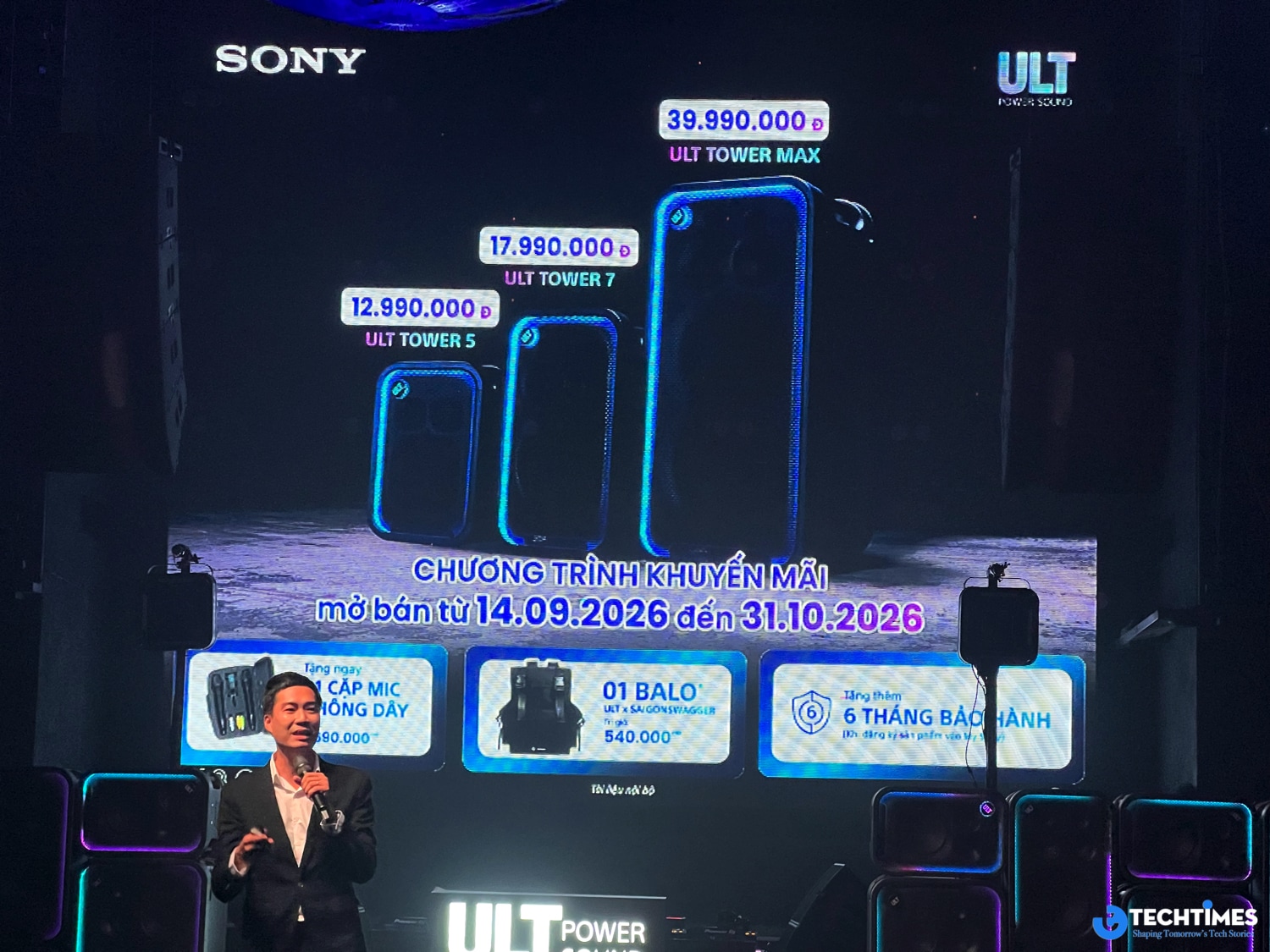 Sony trình làng bộ ba ULT TOWER mới, nâng trải nghiệm tiệc tùng với âm bass mạnh mẽ TechTimes Vietnam ULT TOWER TechTimes 3 TechTimes Vietnam Sony trình làng bộ ba ULT TOWER mới, nâng trải nghiệm tiệc tùng với âm bass mạnh mẽ