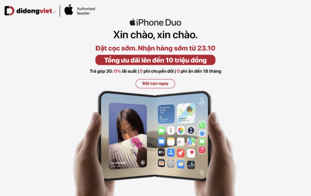 Di Động Việt nhận đặt trước iPhone Duo, ưu đãi nâng cấp thiết bị đến 10 triệu đồng TechTimes Vietnam Di Động Việt nhận đặt trước iPhone Duo, ưu đãi nâng cấp thiết bị đến 10 triệu đồng