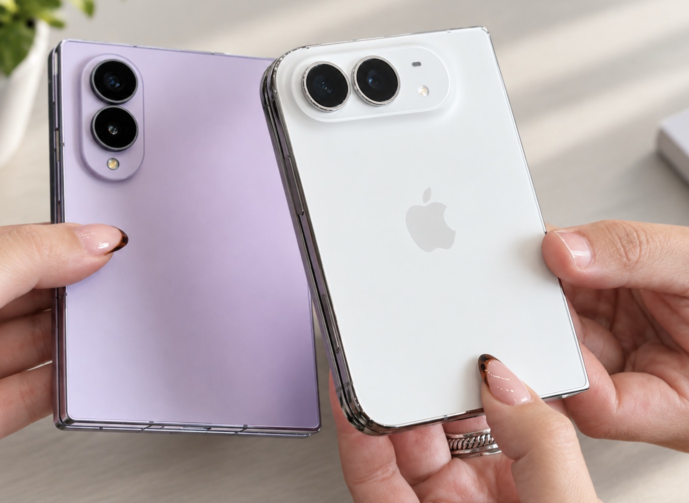 Samsung Galaxy Z Fold8 và iPhone Duo